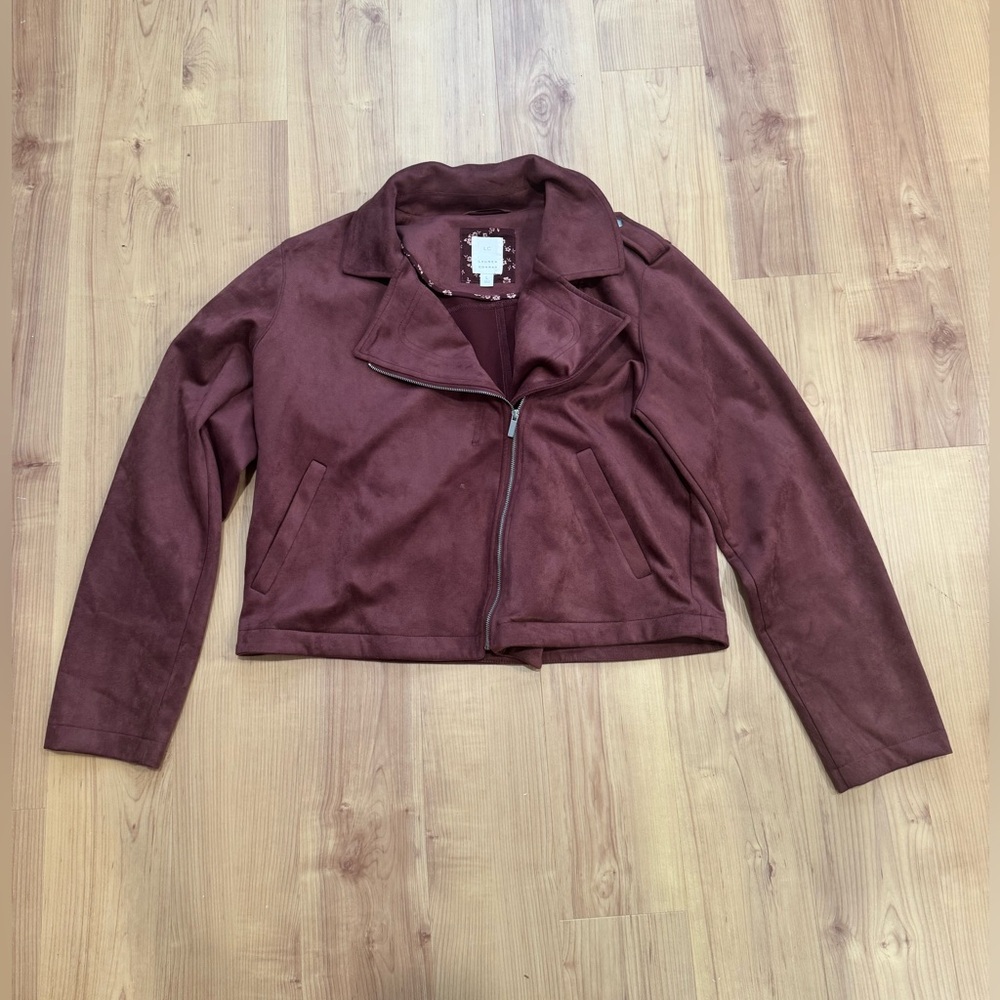 Lauren Conrad Cropped Suede Jacket